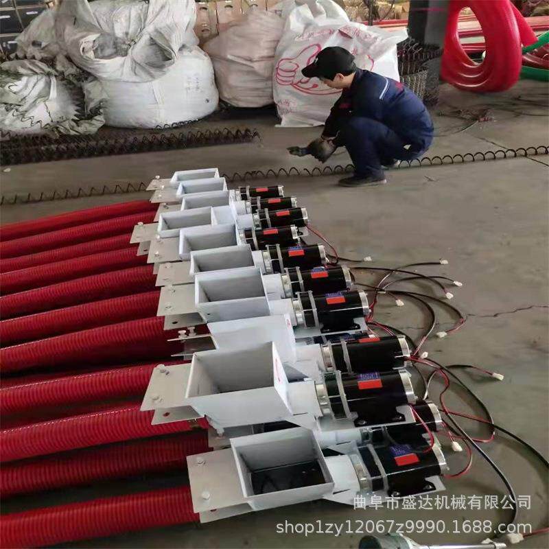 家用小型牛筋软管吸粮机现货4寸6米弹簧蛟龙运输机手电钻吸料机