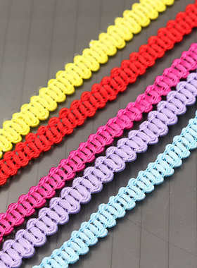 花边8cm   人字饰带蜈蚣织带装蓝色0花服装辅料辅料边 条纹.边带