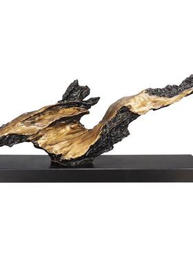 现代简约新中式家居饰品酒店客厅摆设样板房间抽象雕塑工艺品摆饰