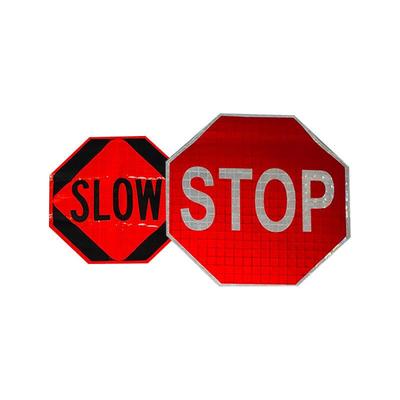 STOP警牌停车示标识交手牌发光交通减速慢行SLOWFUS通标识牌持款