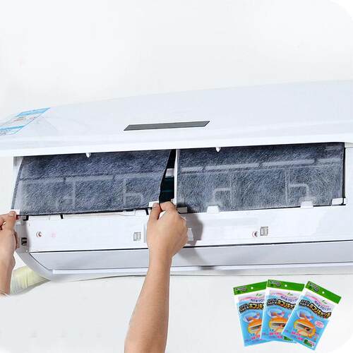 Trimmable household hanging air conditioner dust filter, ai