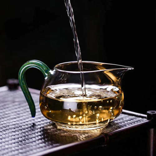 带分玻璃台湾杯茶器淡然茶把漏套装侧茶具日式大容量公道