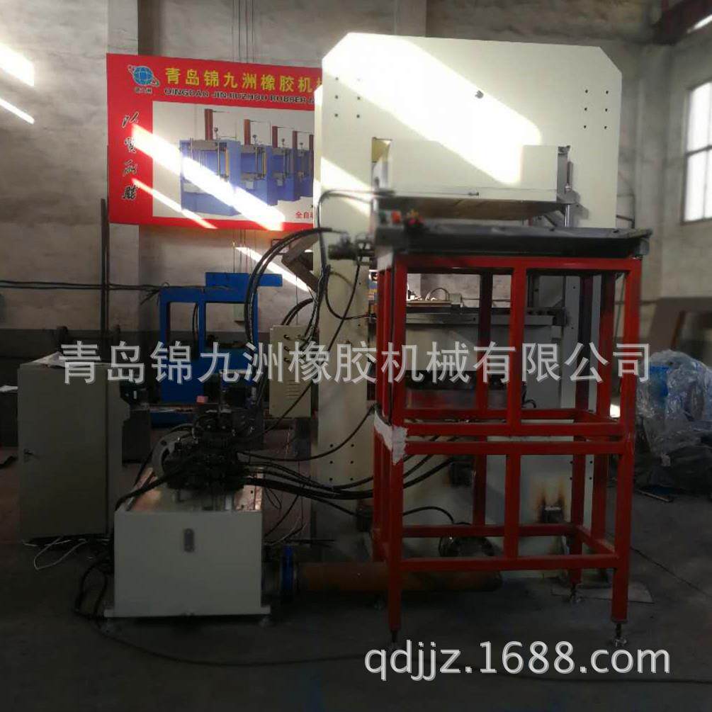 框架式PLC强开复合胶板硫化机 300t带辅机自动推出式橡胶机械设备