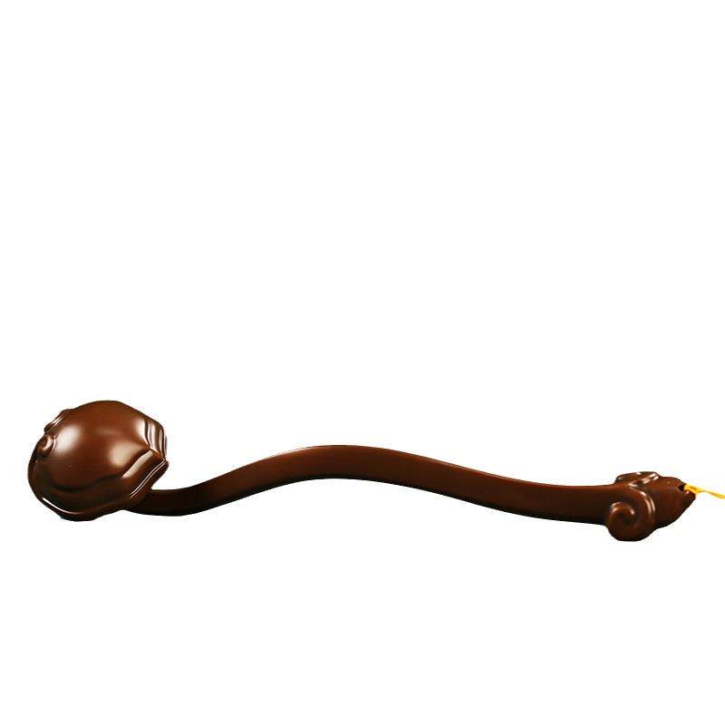 中式铜鎏金如意摆件挂件紫铜如意手把件家居装饰酒柜工艺礼品摆设