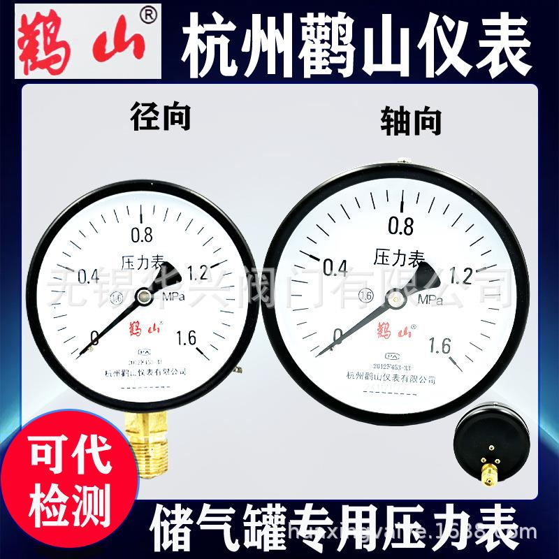 杭州鹳山鹤山仪表储气罐管道水压表气压表蒸汽Y100/Y100Z压力表