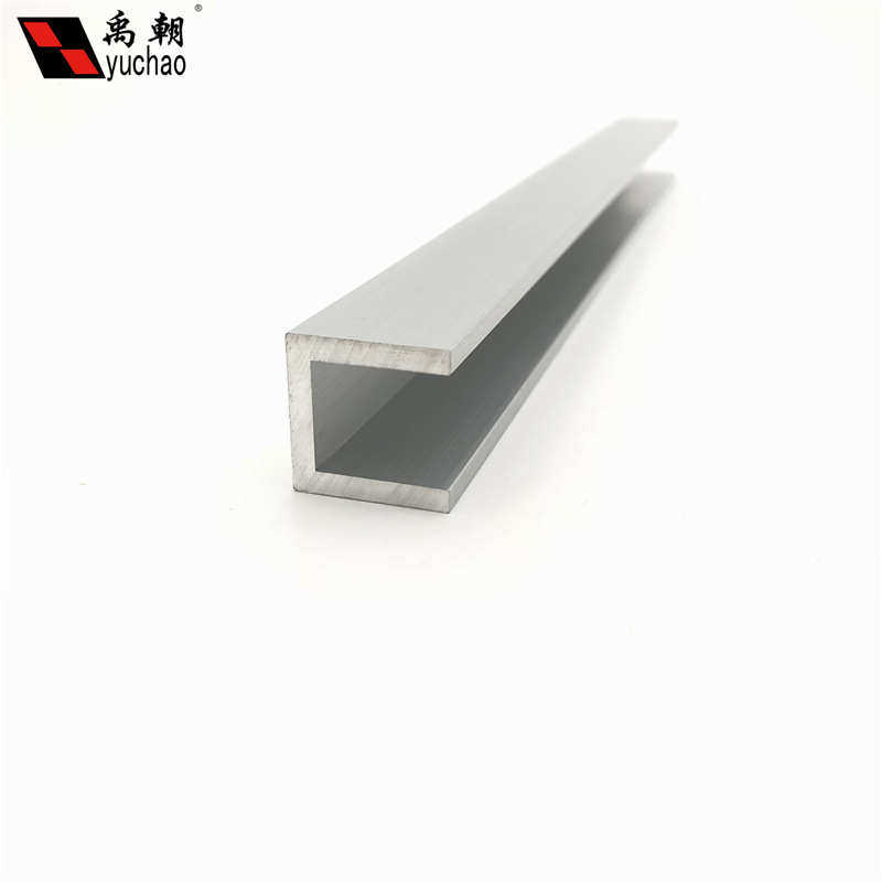 铝合金u型槽包边扣条20x20x3玻璃卡槽u形铝槽铝合金型材边框u槽铝