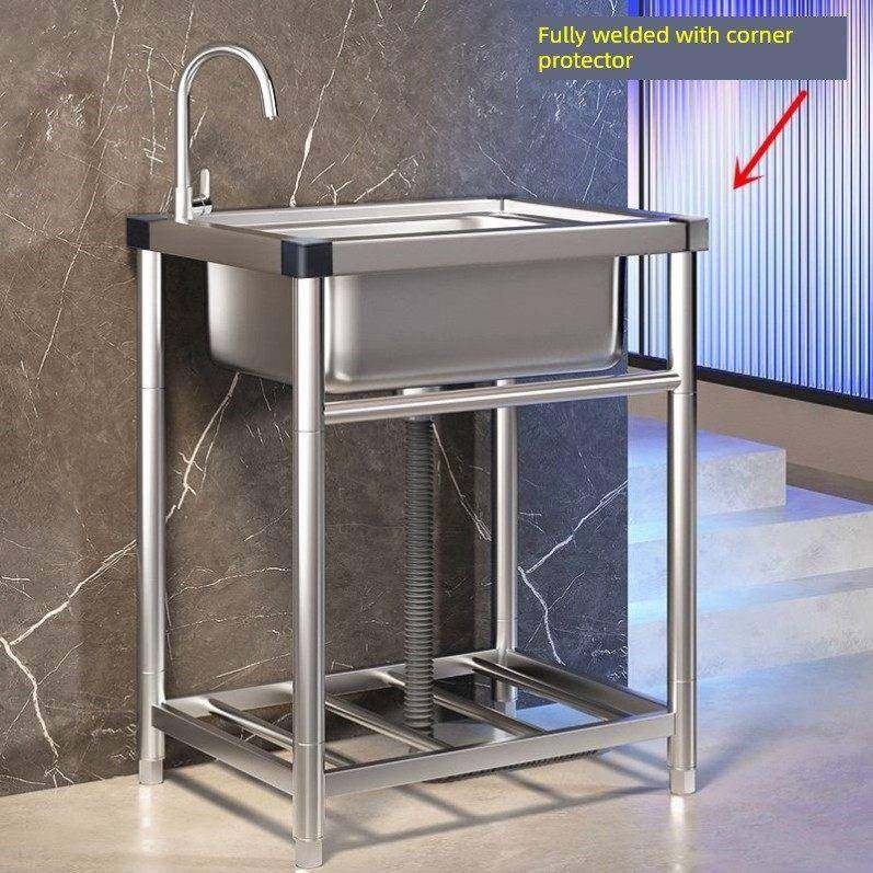 洗脸盆集成柜商用厨房水槽304不锈钢洗脸盆与支架集成洗脸盆家庭,家装主材,智能水槽,淘宝优惠券,粉丝福利购,淘宝优惠卷