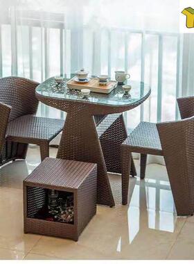 户桌外桌椅组合约简餐桌露天庭A-051阳台收纳桌子室外院户外铁艺