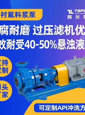 MIP衬塑料浆泵耐腐耐磨砂浆泵脱硫脱硝塔循环泵化工浆液泵腾龙