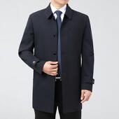 风衣中年男士 秋季 U男装 品2156 色外套牌纯闲风衣爸爸夹休克上 新款