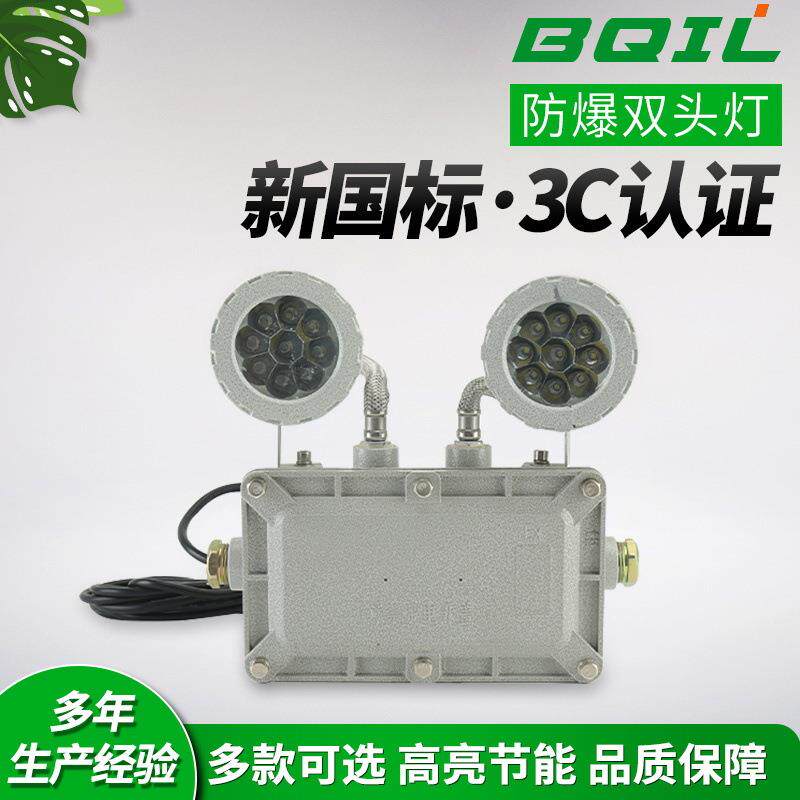 防爆双头灯IP66消防通道隧道用防爆双头应急灯疏散指示灯