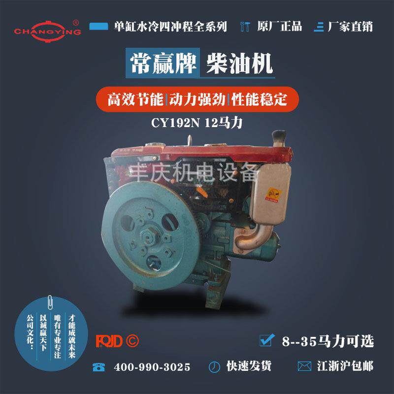 常赢牌CYR192N单缸水冷柴油机12马力 电启动手启动可选