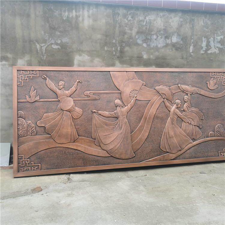 锻铜画雕刻浮雕铸铜墙壁玄关影壁墙制定壁画文化墙手工玻璃钢仿铜
