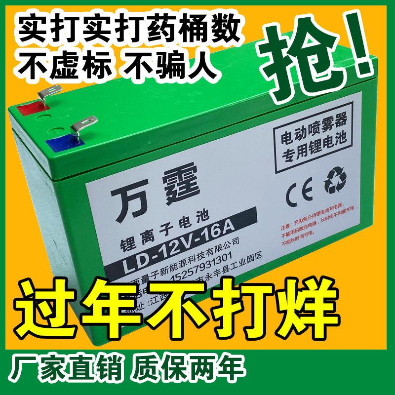 电动喷雾器电瓶12v农用大容量锂电池12伏灯音响门禁12v8v12ah电瓶