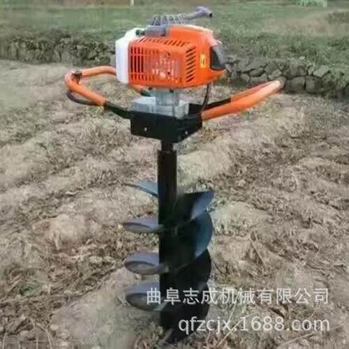 小型汽打桩机2冲程地钻机家便树携式植ZHT油挖坑机厂直供