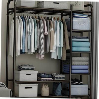 Big coat rack stand clothes holder hat hanger wooden cloth