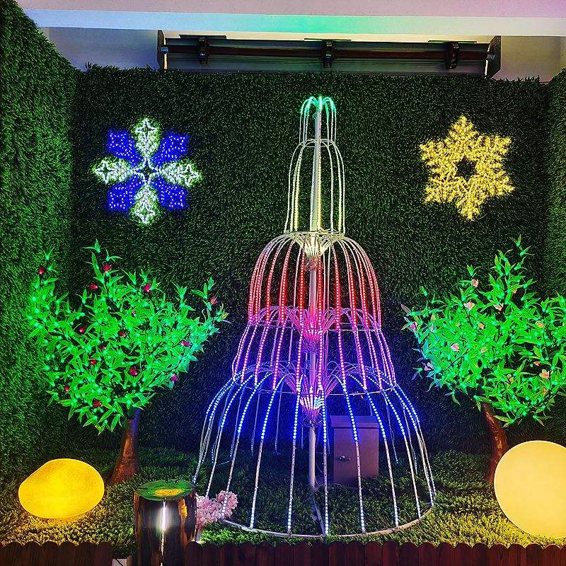 梦幻灯光节 LED帆船 水母雨伞灯 公园LED动物 喷泉造型灯