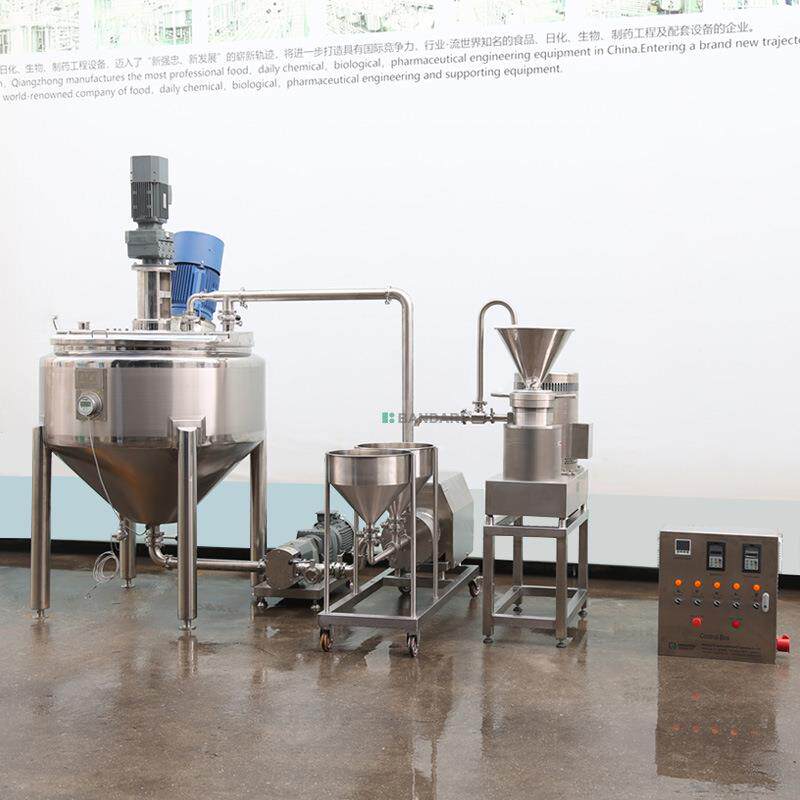 高剪切全自动乳化机沙拉酱蛋黄酱食品搅拌罐100l真空均质乳化机组