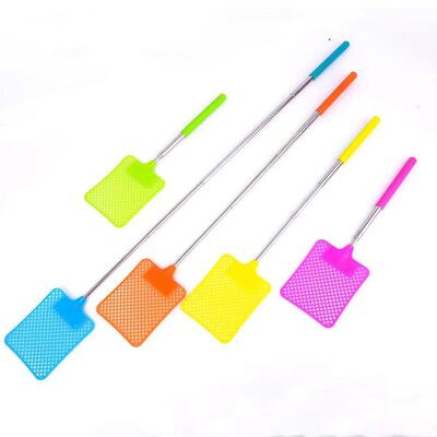 New Telescopic Fly Swatter with Extended Iron Handle and Thi