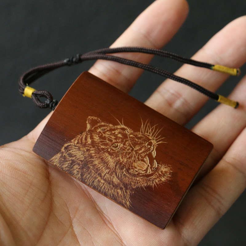 把玩老竹工艺品虎牌精工拆房把件雕刻文玩竹雕纯手工广西