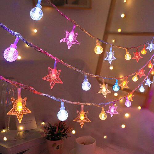 Solar LED String Lights: Xmas Star Globe, Outdoor Wedding