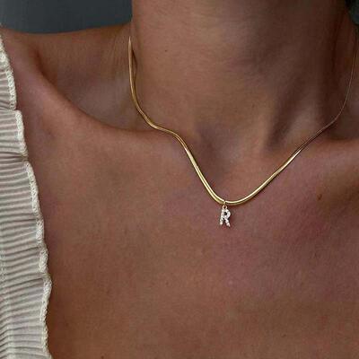 Personalized diy Name Necklace for Women Initial Letter Pend
