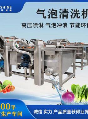 全自动预制菜生产线 压气泡清洗机 叶菜类连续清洗设备