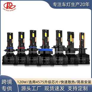 热销DF3三铜管汽车LED前照大灯超高功率双驱动H1H4H7H11灯