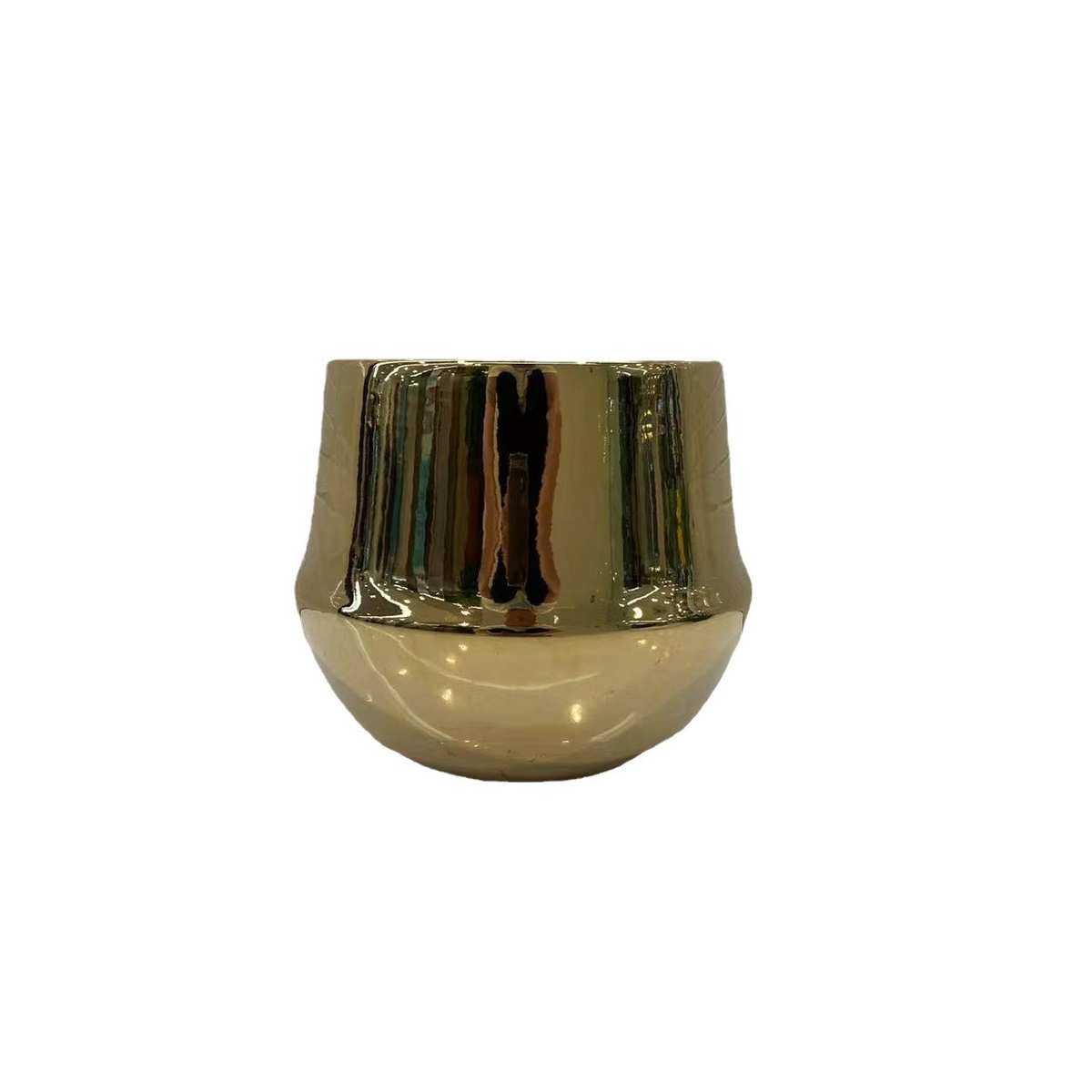 现代轻奢风格电镀陶瓷花瓶蝴蝶兰花器样板房书房桌面花艺盆工艺品,家居饰品,花瓶,淘宝优惠券,粉丝福利购,淘宝优惠卷