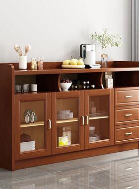 木餐餐边柜一厅体靠墙家用客厅新中式实YNH橱柜家用厨房茶水柜储