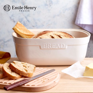 Henry陶瓷面包储存盒吐司保鲜盒带盖密封 法国Emile 6.8L大容量