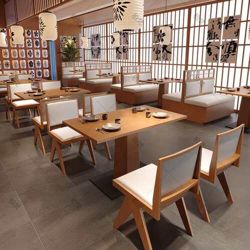 定司日料店餐厅实带屏风卡座沙发制不锈钢边木亚克力靠寿墙679沙