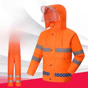环卫工雨衣雨裤套装消防劳保双层分体男防水骑行交通执勤高速救援