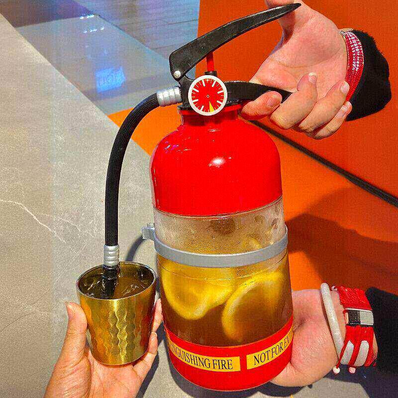 网红灭火器饮料桶商用扎啤壶创意酒炮奶茶店餐厅搞怪扎啤杯果汁杯