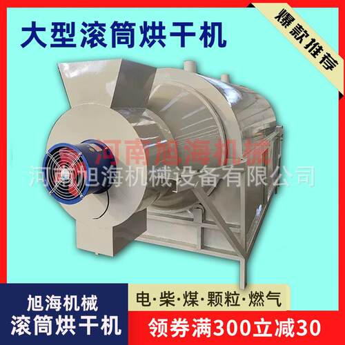 大中小型砂子污泥烘干机红辣椒角干燥机滚筒式鸡粪鸭粪烘干机