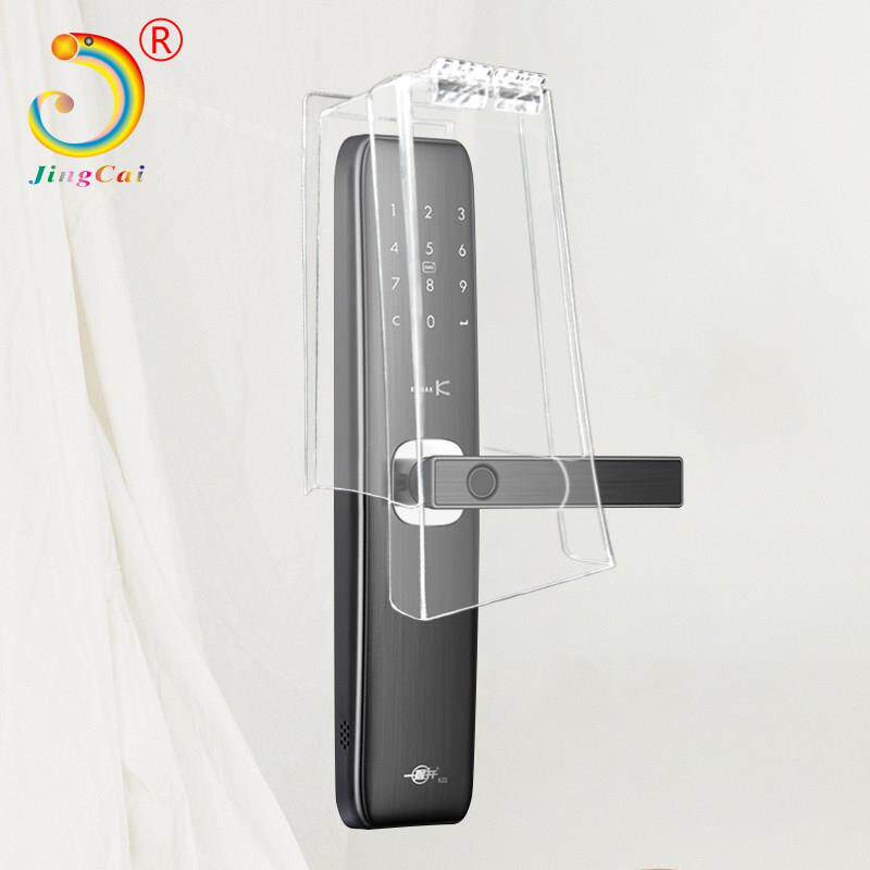晶彩半翻转指纹锁户外家用防盗雨罩电子锁防水罩密码键盘防水罩