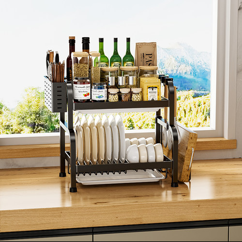 厨房置物架碗碟碗盘收纳架台面沥水架筷子刀架放碗碗筷沥水架