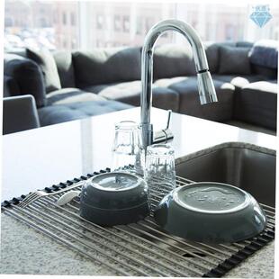 Kitchen Cup Roll Stai Rack Organizer Dish Drying Sink Holder