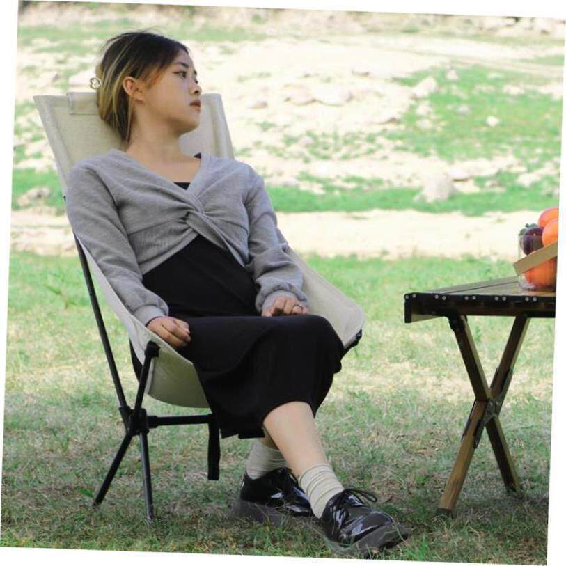 Outdoor portable folding chair Moon back camping space chair