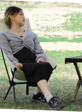 Outdoor portable folding chair Moon back camping space chair