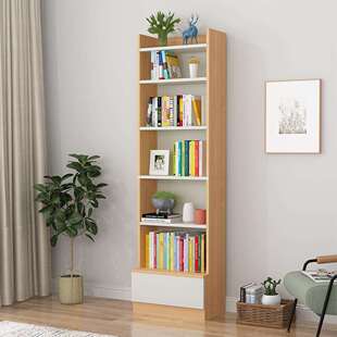 落地书架多层储物柜客厅角落靠墙置物架学生家用简易书柜收纳柜子