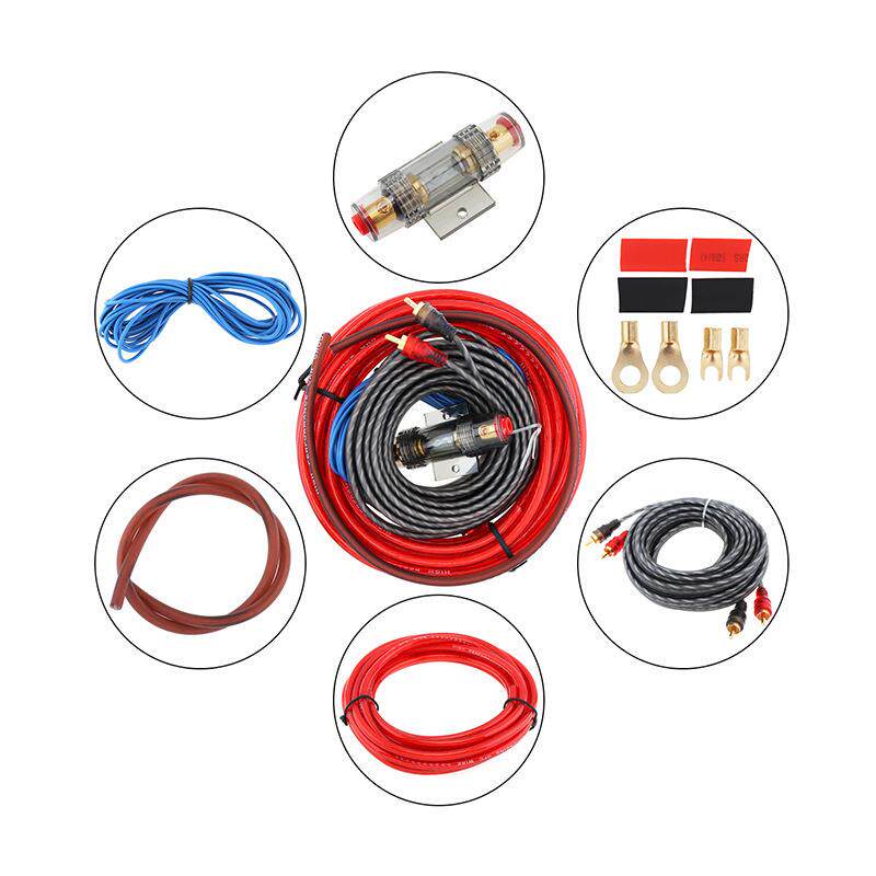 纯铜8平方汽车音响功放低音炮套线车载改装电源线线材8GA