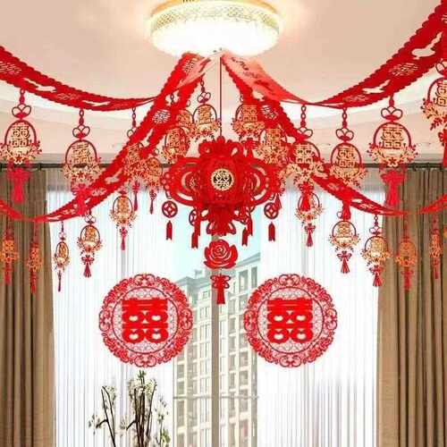 新款直销客厅拉花结婚装饰用品新房布置套装女方创意婚礼男方房间