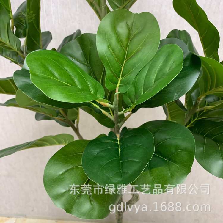 仿真装饰绿物北欧网假植型仿真叶室内红榕植店人造盆栽家居琴风大