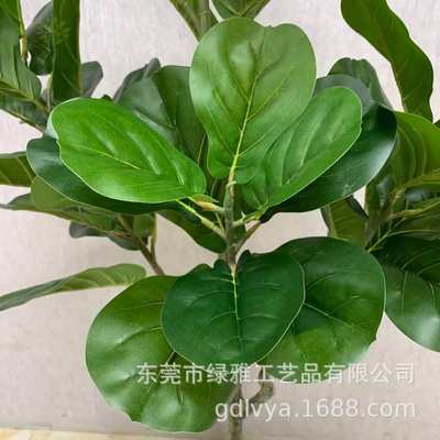 仿真装饰绿物北欧网假植型仿真叶室内红榕植店人造盆栽家居琴风大