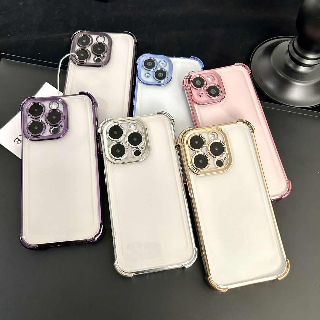 简约四角防摔适用苹果16手机壳iphone15/14/1312加厚防摔11保护壳