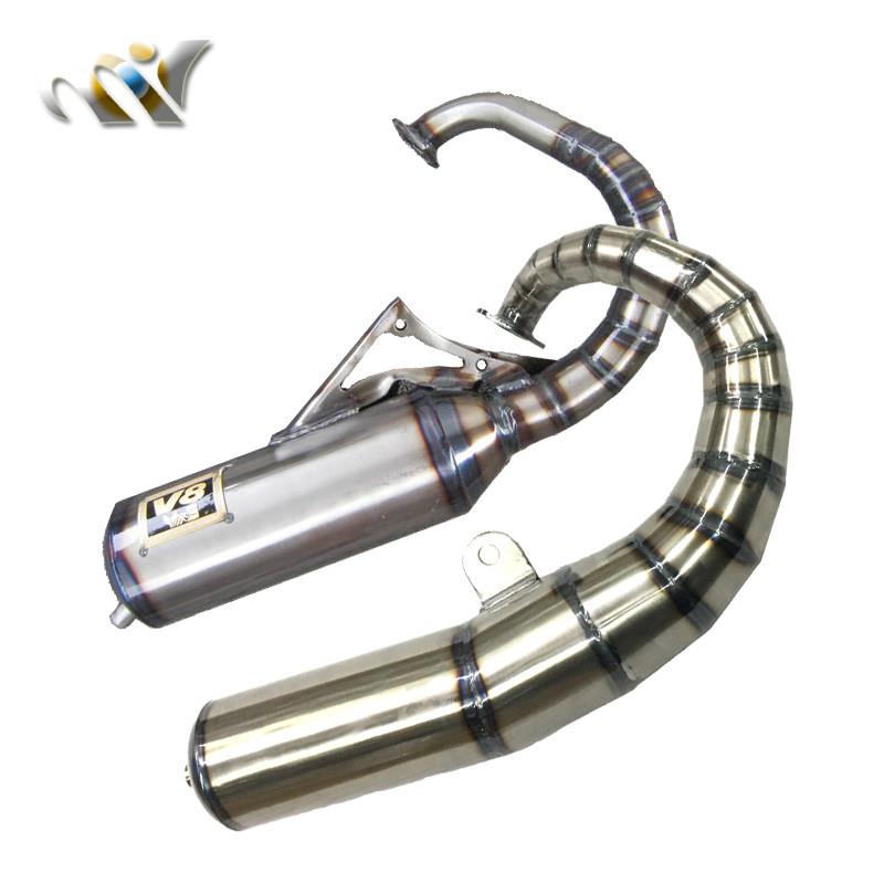 DIO50 AF18 AF27 AF28 V8 排气管 半组 70-90CC 型号W005 手工管