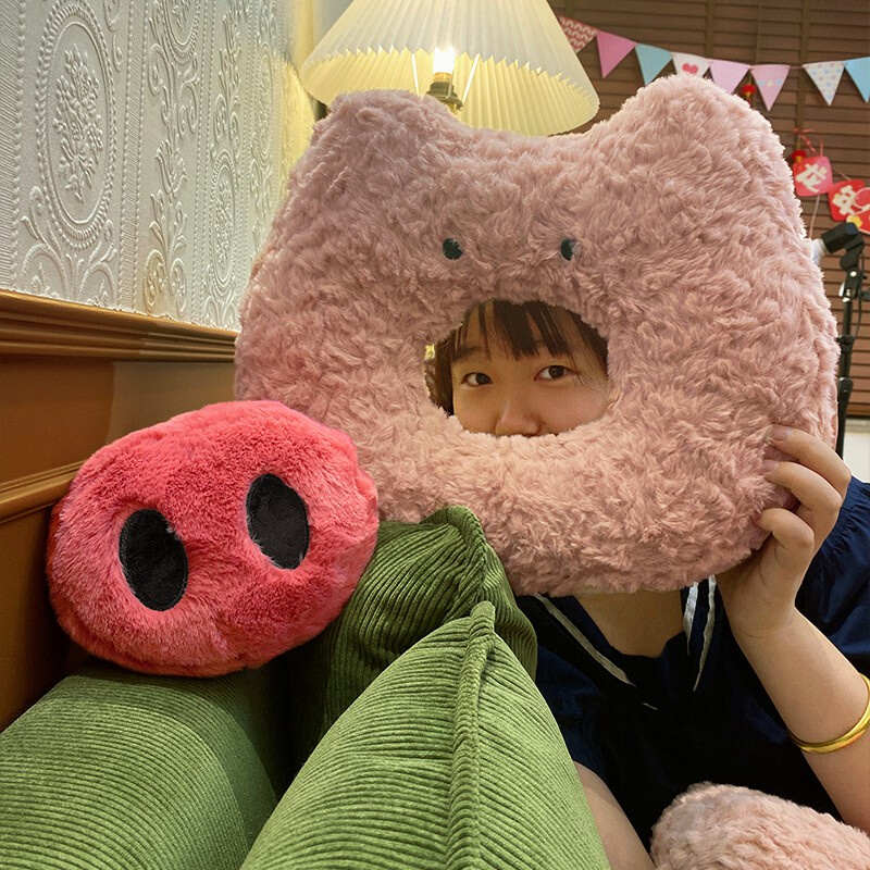 夏季可爱猪猪午睡抱枕毛绒玩具公仔玩偶床上娃娃女生日礼物送女友