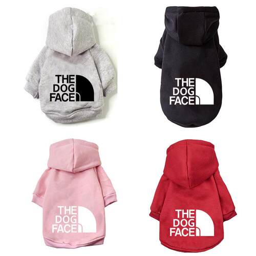 宠物衣服保暖秋冬连帽 黄卫衣Dog Face金毛 大狗衣服大型犬服饰