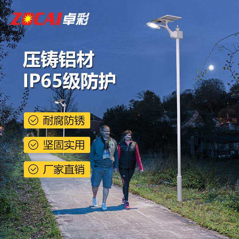 太阳能板路灯led超亮户外防水高杆一体化新款农村照明蓄电庭院灯